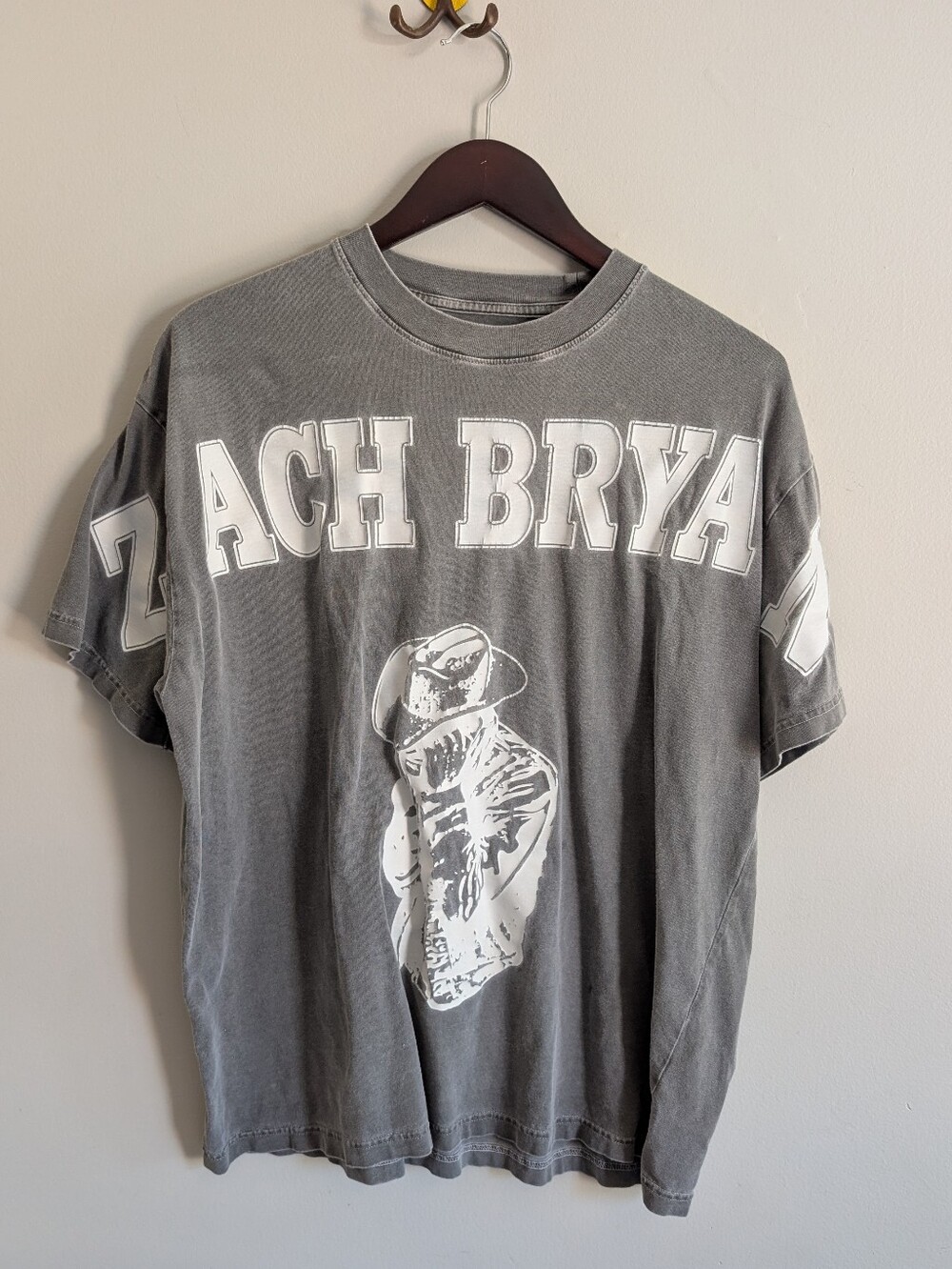 Zach Bryan T Shirt, Grey Size Large - Picture 1 of 11